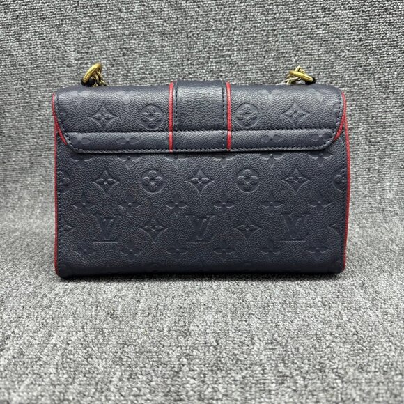 Louis Vuitton Saint Sulpice Navy Monogram Leather Shoulder Bag 999-071125 - Picture 3 of 15